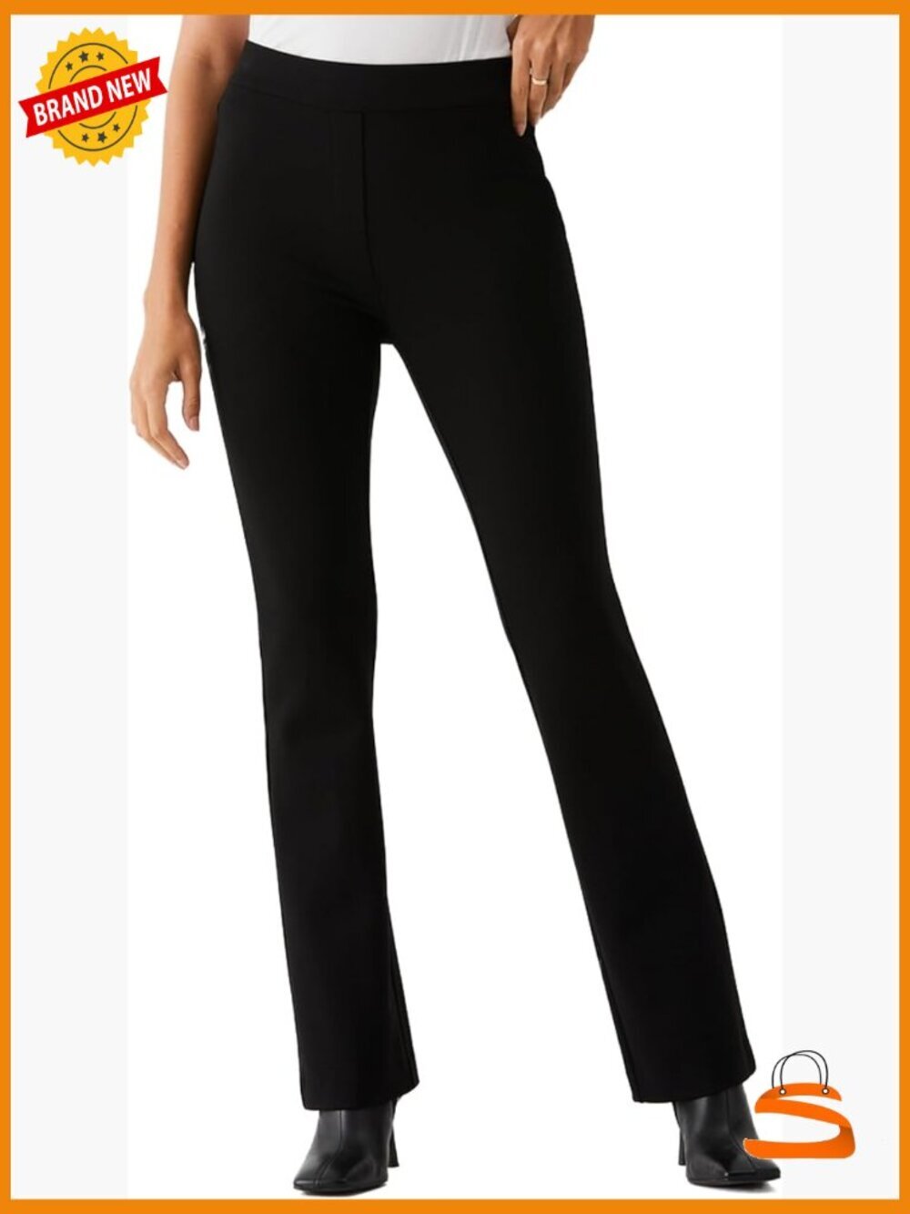 Boot Cut Pull-on Dress Pants, Mid Rise Stretch, 32in Inseam, Ponte Knit,